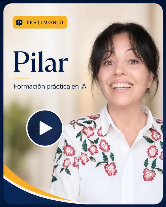 Pilar, testimonio en vídeo sobre una formación de Inteligencia Artificial