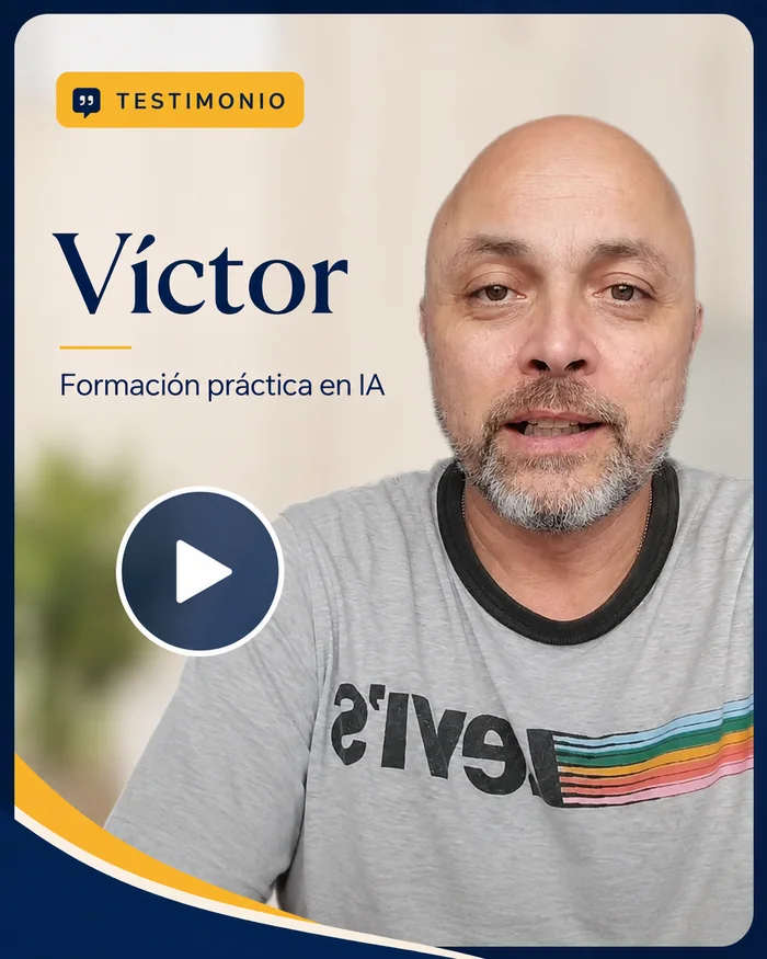Víctor, testimonio en vídeo sobre una formación de Inteligencia Artificial